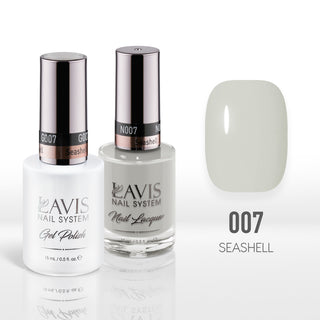  Lavis Gel Nail Polish Duo - 007 Gray Colors - Seashell by LAVIS NAILS sold by DTK Nail Supply