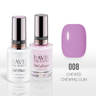 Lavis Gel Nail Polish Duo - 008 Pink Colors - Chewed Chewing Gum
