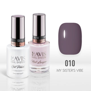  Lavis Gel Nail Polish Duo - 010 Purple Colors - My Sister's Vibe by LAVIS NAILS sold by DTK Nail Supply