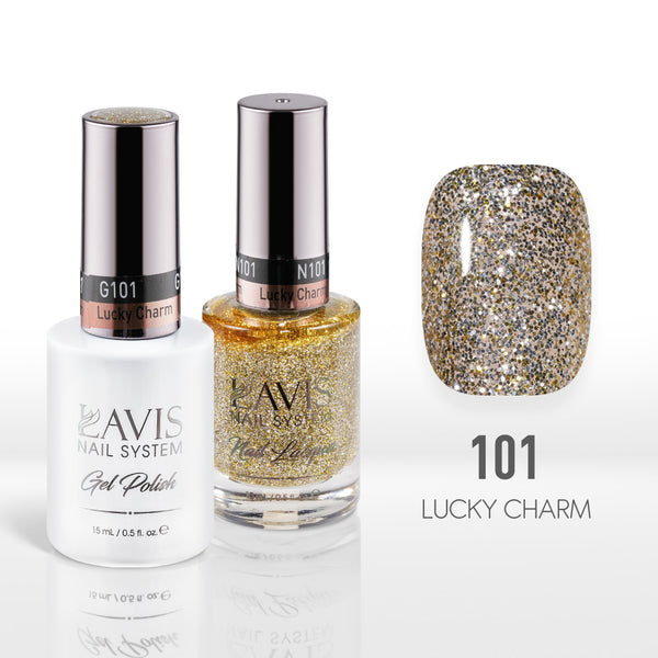  Lavis Gel Nail Polish Duo - 101 Lucky Charm by LAVIS NAILS sold by DTK Nail Supply