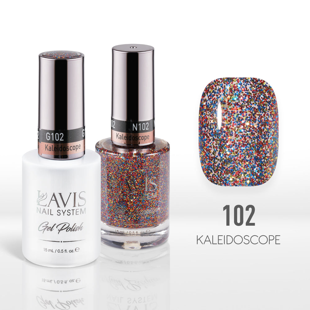  Lavis Gel Nail Polish Duo - 102 Kaleidoscope by LAVIS NAILS sold by DTK Nail Supply