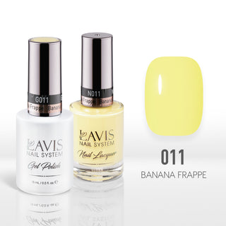  Lavis Gel Nail Polish Duo - 011 Yellow Colors - Banana Frappe by LAVIS NAILS sold by DTK Nail Supply