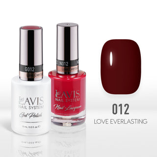  Lavis Gel Nail Polish Duo - 012 Red Colors - Love Everlasting by LAVIS NAILS sold by DTK Nail Supply