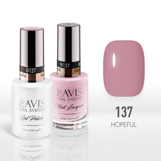  Lavis Gel Nail Polish Duo - 137 Vintage Rose Colors - Hopeful by LAVIS NAILS sold by DTK Nail Supply