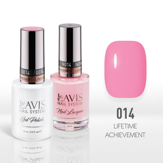  Lavis Gel Nail Polish Duo - 014 Pink Colors - Lifetime Achievement by LAVIS NAILS sold by DTK Nail Supply