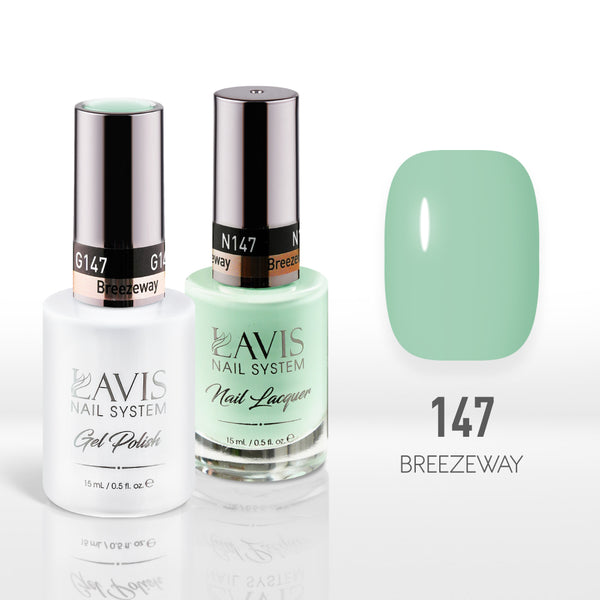 Lavis Gel Nail Polish Duo - 147 Green Colors - Breezeway by LAVIS NAILS sold by DTK Nail Supply