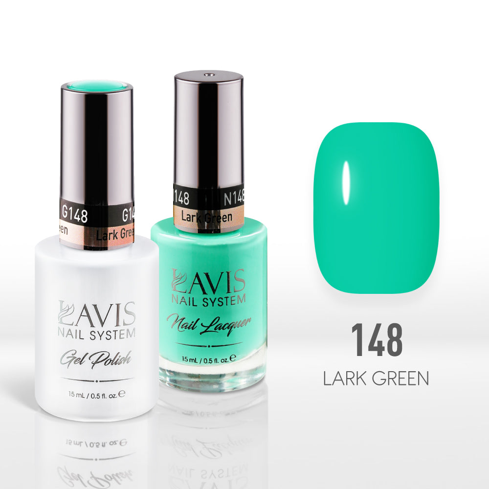 Lavis Gel Nail Polish Duo - 148 Green Colors - Lark Green by LAVIS NAILS sold by DTK Nail Supply
