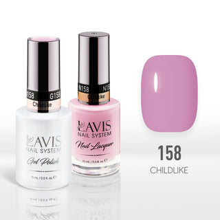  Lavis Gel Nail Polish Duo - 158 Pink Colors - Childlike by LAVIS NAILS sold by DTK Nail Supply