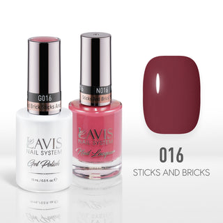  Lavis Gel Nail Polish Duo - 016 Sticks And Bricks by LAVIS NAILS sold by DTK Nail Supply