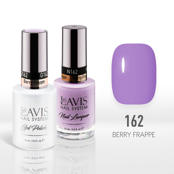 Lavis Gel Nail Polish Duo - 162 Purple Colors - Berry Frappe by LAVIS NAILS sold by DTK Nail Supply