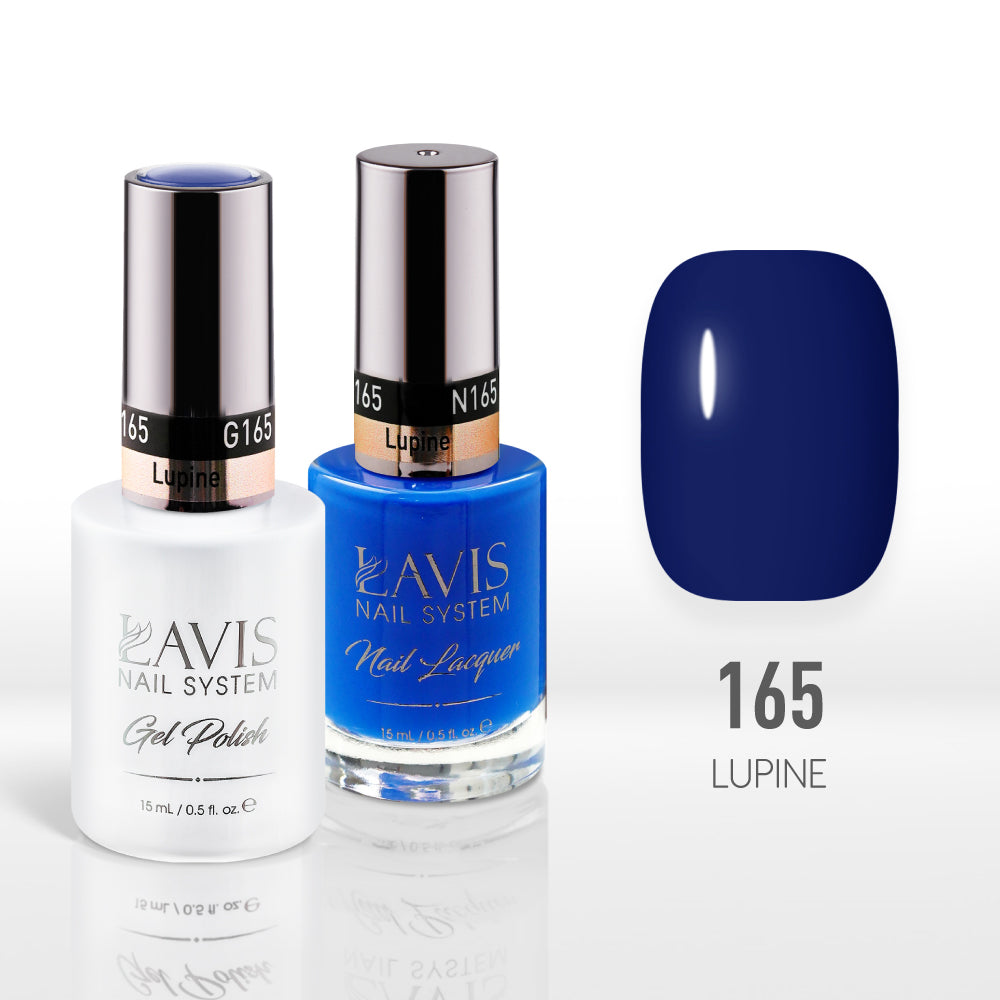 Lavis Gel Nail Polish Duo - 165 Navy Colors - Lupine by LAVIS NAILS sold by DTK Nail Supply