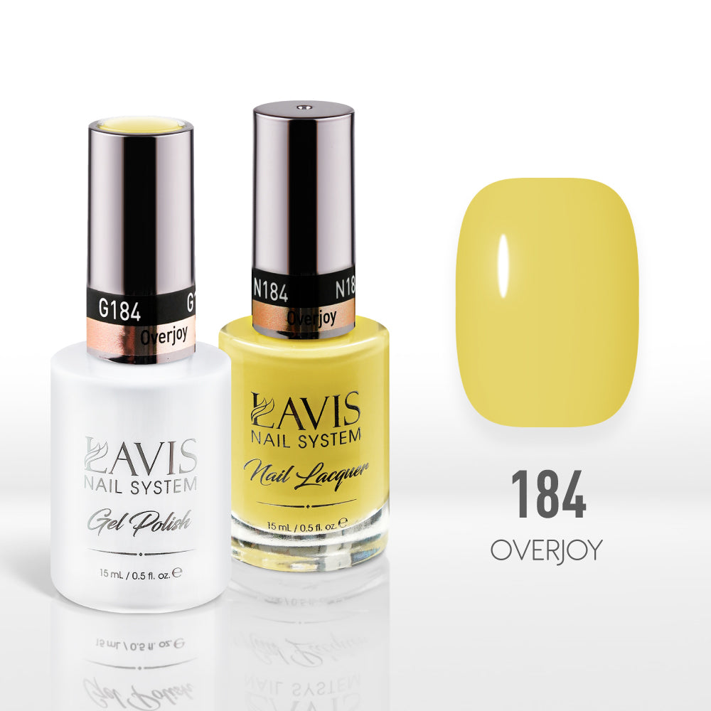 Lavis Gel Nail Polish Duo - 184 Yellow Colors - Overjoy by LAVIS NAILS sold by DTK Nail Supply