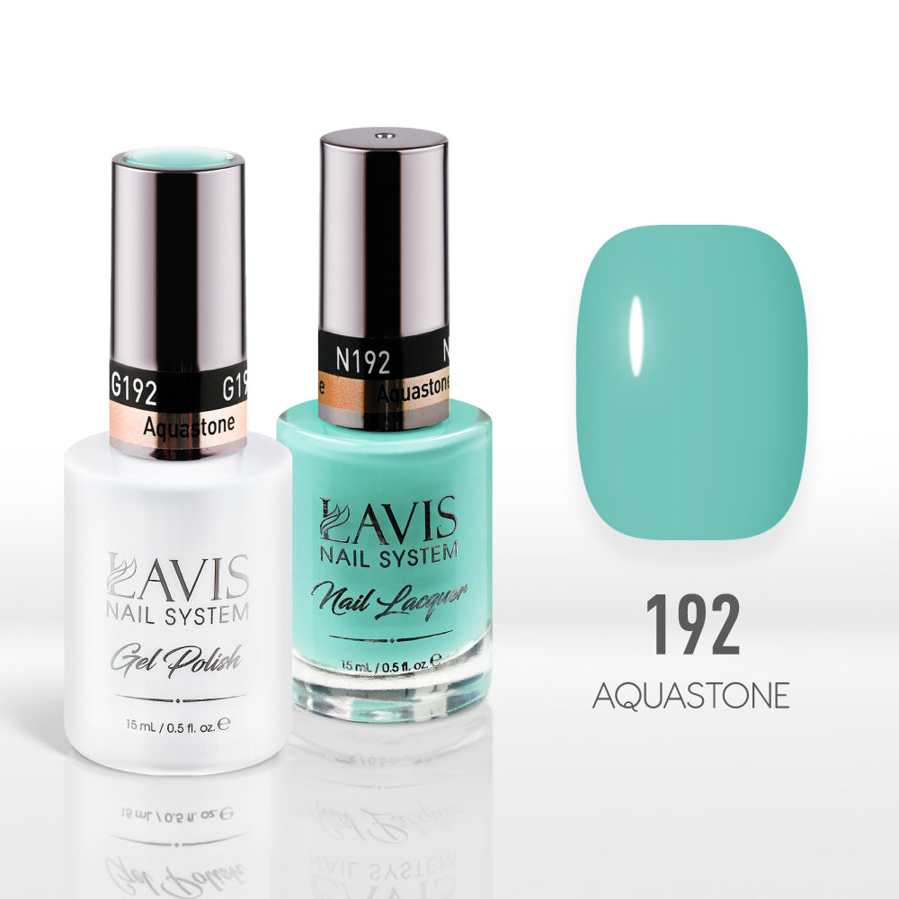 Lavis Gel Nail Polish Duo - 192 Green Colors - Aquastone by LAVIS NAILS sold by DTK Nail Supply