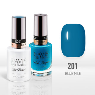 Lavis Gel Nail Polish Duo - 201 Blue Colors - Blue Nile