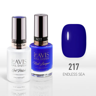 Lavis Gel Nail Polish Duo - 217 Blue Colors - Endless Sea by LAVIS NAILS sold by DTK Nail Supply