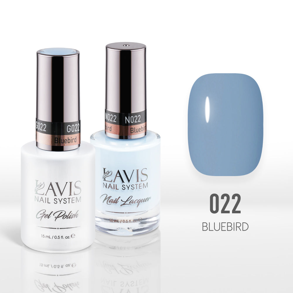  Lavis Gel Nail Polish Duo - 022 Bluebird by LAVIS NAILS sold by DTK Nail Supply