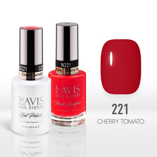  Lavis Gel Nail Polish Duo - 221 Scarlet Colors - Cherry Tomato by LAVIS NAILS sold by DTK Nail Supply