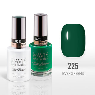 Lavis Gel Nail Polish Duo - 225 Green Colors - Evergreens by LAVIS NAILS sold by DTK Nail Supply