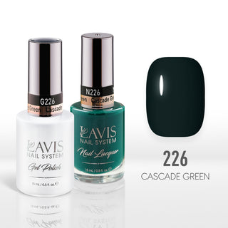 Lavis Gel Nail Polish Duo - 226 Green Colors - Cascade Green by LAVIS NAILS sold by DTK Nail Supply