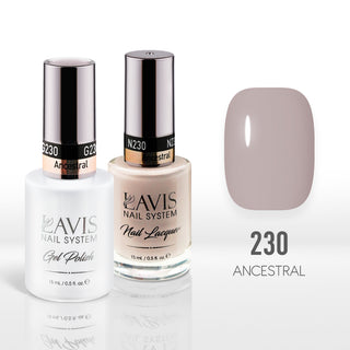 Lavis Gel Nail Polish Duo - 230 Taupe Colors - Ancestral by LAVIS NAILS sold by DTK Nail Supply