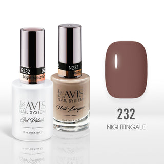 Lavis Gel Nail Polish Duo - 232 Taupe Colors - Nightingale Gray by LAVIS NAILS sold by DTK Nail Supply