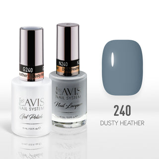  Lavis Gel Nail Polish Duo - 240 Gray Colors - Dusty Heather by LAVIS NAILS sold by DTK Nail Supply