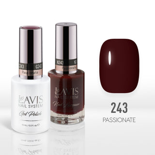  Lavis Gel Nail Polish Duo - 243 Brown Colors - Passionate by LAVIS NAILS sold by DTK Nail Supply