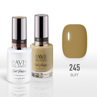  Lavis Gel Nail Polish Duo - 245 Yellow Colors - Buff by LAVIS NAILS sold by DTK Nail Supply