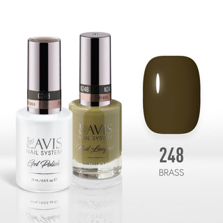  Lavis Gel Nail Polish Duo - 248 Moss Colors - Brass by LAVIS NAILS sold by DTK Nail Supply