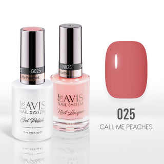  Lavis Gel Nail Polish Duo - 025 Coral Colors - Call Me Peaches by LAVIS NAILS sold by DTK Nail Supply