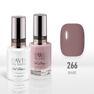 Lavis Gel Nail Polish Duo - 266 Vintage Rose Colors - Bare by LAVIS NAILS sold by DTK Nail Supply