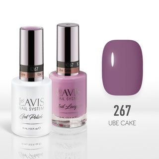 Lavis Gel Nail Polish Duo - 267 Mauve Colors - Ube Cake by LAVIS NAILS sold by DTK Nail Supply