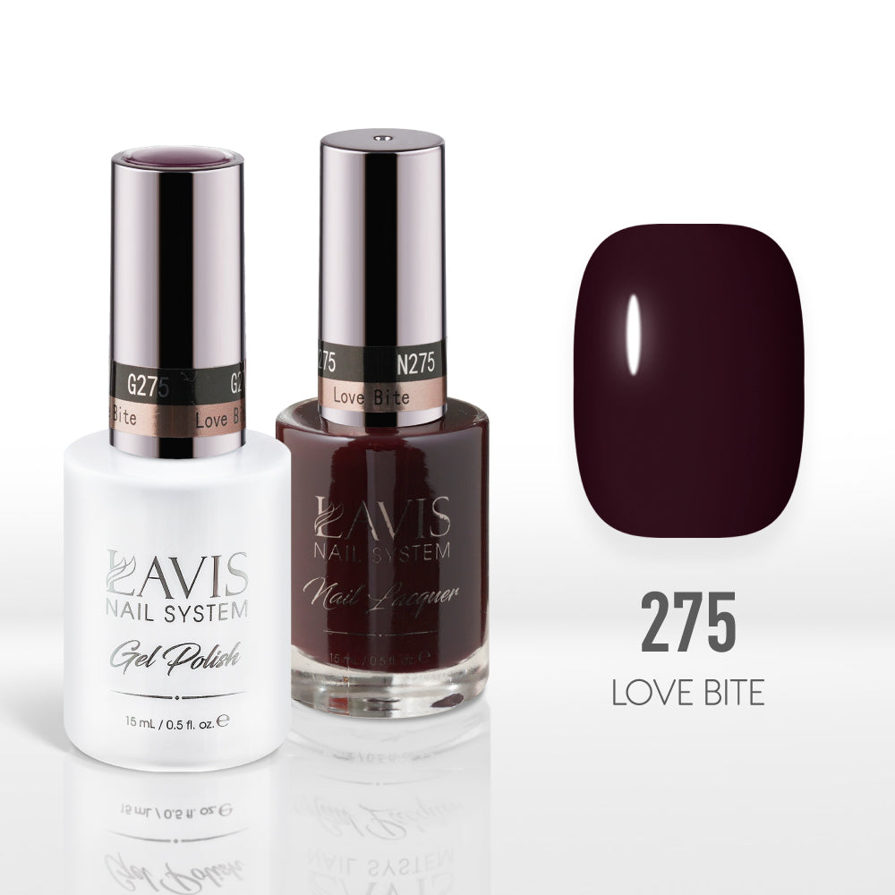 Lavis Gel Nail Polish Duo - 275 Plum Colors - Love Bite by LAVIS NAILS sold by DTK Nail Supply