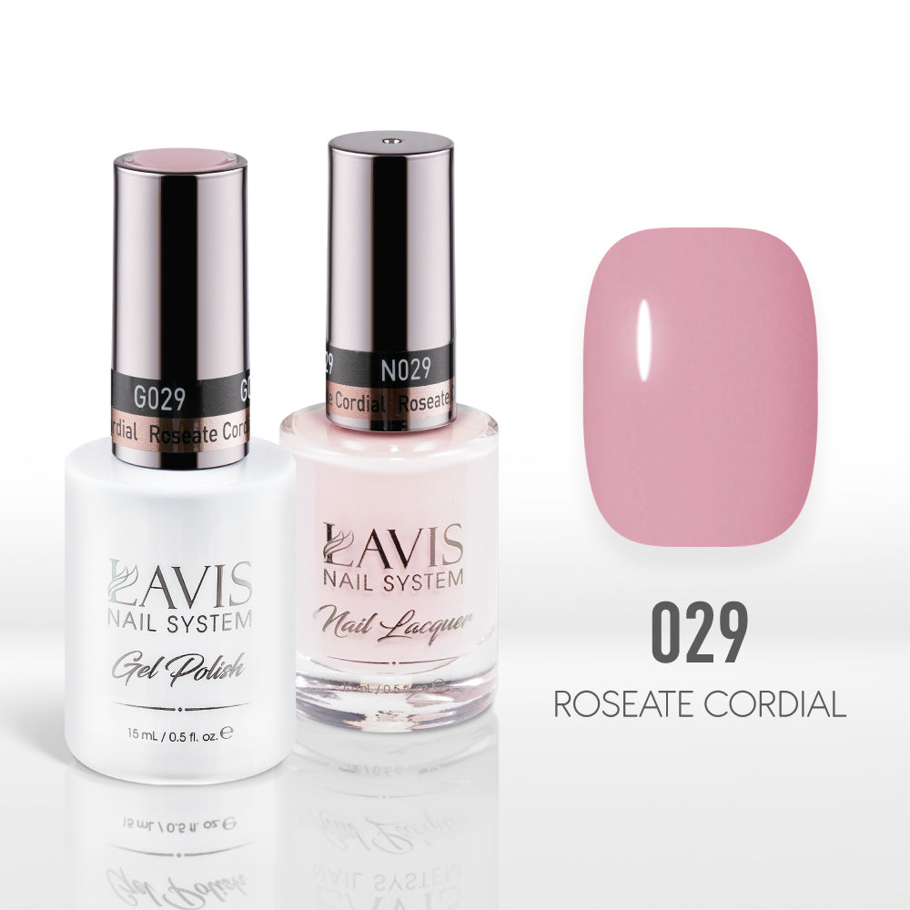  Lavis Gel Nail Polish Duo - 029 Roseate Cordial by LAVIS NAILS sold by DTK Nail Supply
