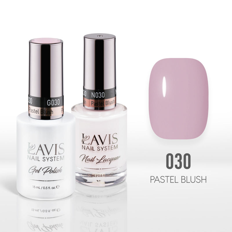  Lavis Gel Nail Polish Duo - 030 Pastel Blush by LAVIS NAILS sold by DTK Nail Supply