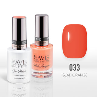 Lavis Gel Nail Polish Duo - 033 Orange, Neon Colors - Glad Orange