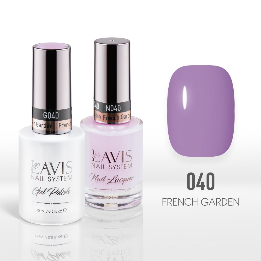 Lavis Gel Nail Polish Duo - 040 French Garden by LAVIS NAILS sold by DTK Nail Supply