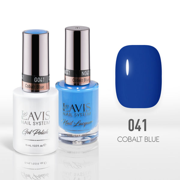  Lavis Gel Nail Polish Duo - 041 Cobalt Blue by LAVIS NAILS sold by DTK Nail Supply