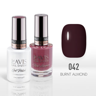  Lavis Gel Nail Polish Duo - 042 Burnt Almond by LAVIS NAILS sold by DTK Nail Supply