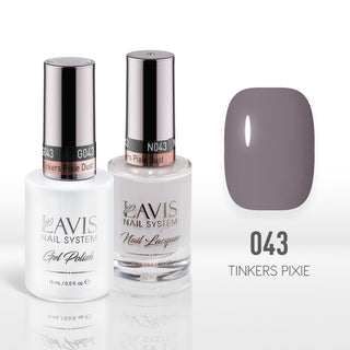 Lavis Gel Nail Polish Duo - 043 Gray Colors - Tinkers Pixie Dust