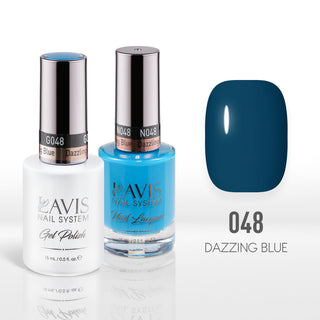  Lavis Gel Nail Polish Duo - 048 Blue Colors - Dazzling Blue by LAVIS NAILS sold by DTK Nail Supply