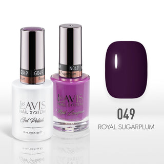  Lavis Gel Nail Polish Duo - 049 Purple Colors - Royal Sugarplum by LAVIS NAILS sold by DTK Nail Supply
