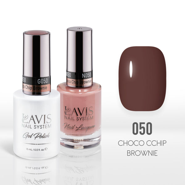  Lavis Gel Nail Polish Duo - 050 Choco Chip Brownie by LAVIS NAILS sold by DTK Nail Supply