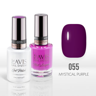  Lavis Gel Nail Polish Duo - 055 Purple Colors - Mystical Purple by LAVIS NAILS sold by DTK Nail Supply