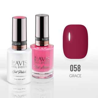 Lavis Gel Nail Polish Duo - 058 Pink Colors - Grace