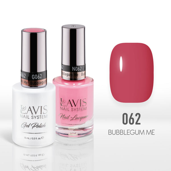  Lavis Gel Nail Polish Duo - 062 Bubblegum Me by LAVIS NAILS sold by DTK Nail Supply