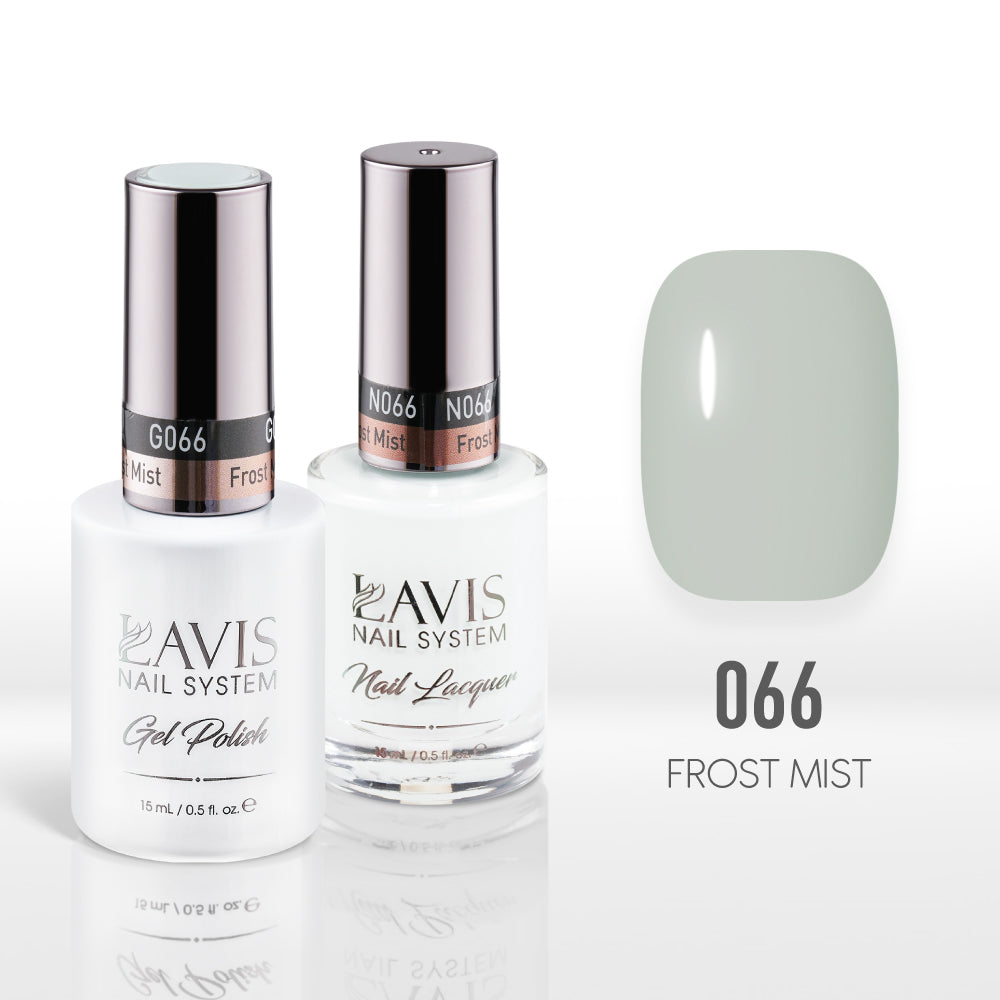  Lavis Gel Nail Polish Duo - 066 Frost Mist by LAVIS NAILS sold by DTK Nail Supply