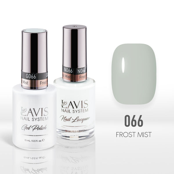  Lavis Gel Nail Polish Duo - 066 Frost Mist by LAVIS NAILS sold by DTK Nail Supply
