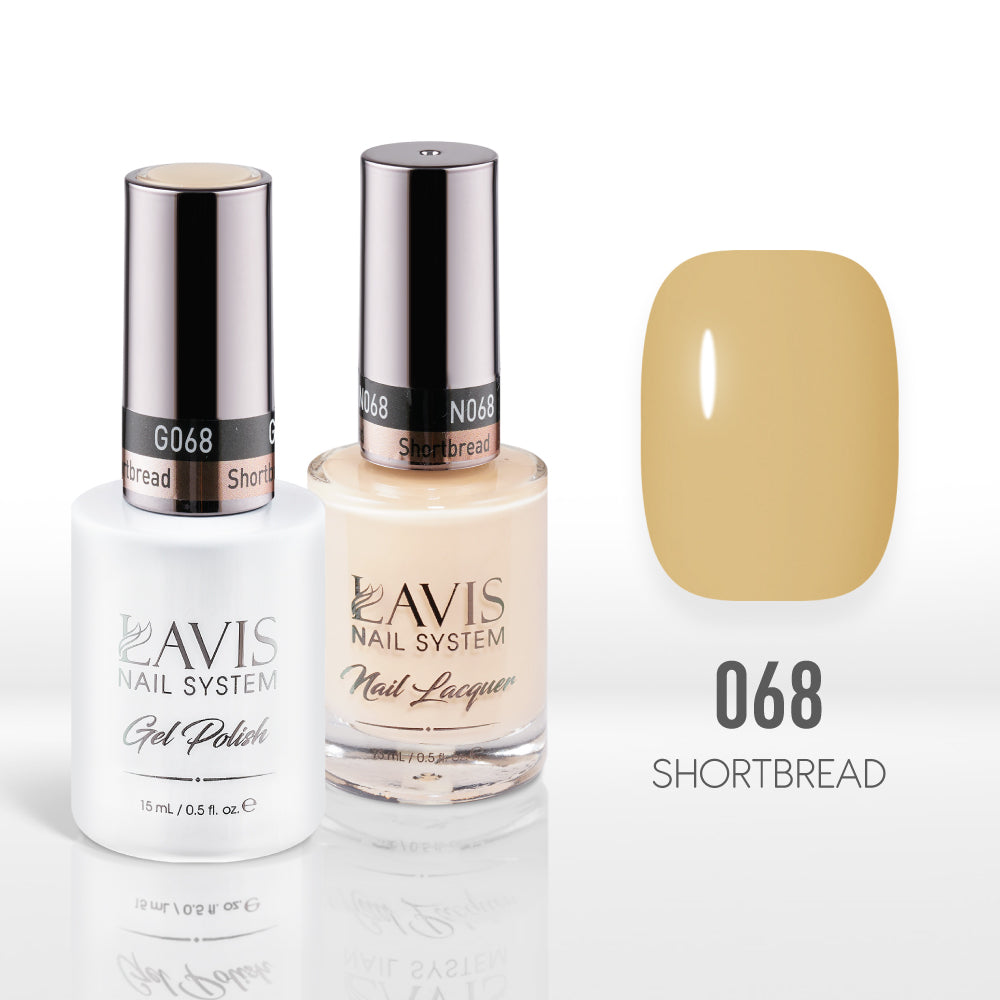  Lavis Gel Nail Polish Duo - 068 Shortbread by LAVIS NAILS sold by DTK Nail Supply