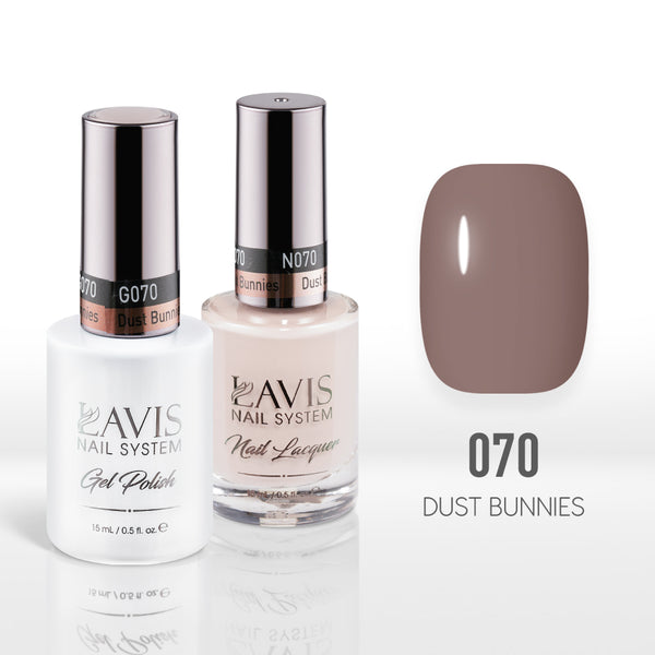  Lavis Gel Nail Polish Duo - 070 Dust Bunnies by LAVIS NAILS sold by DTK Nail Supply